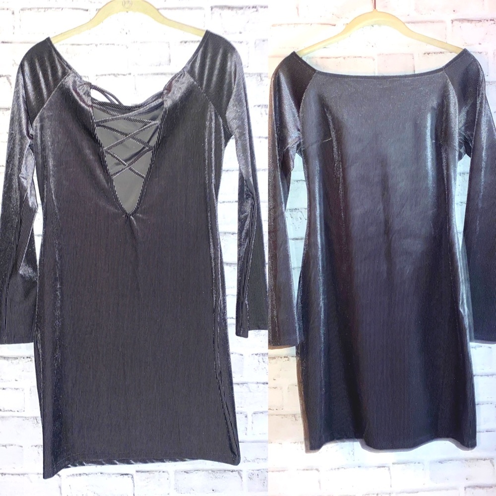 New Fashion Nova long sleeve body con dress medium